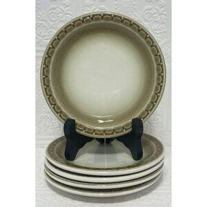 Bread Plate Syracuse Set Of 6 7 H   5 Inches wide Brown And Green Pattern Atomic